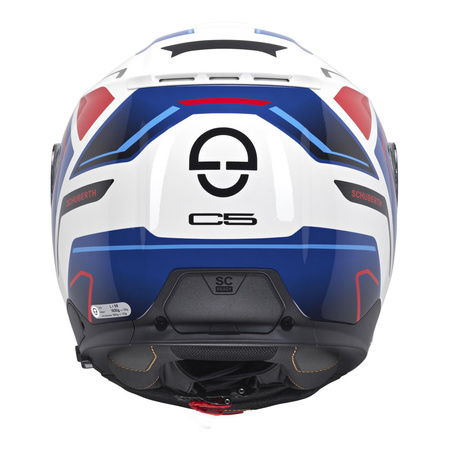 Kask motocyklowy SCHUBERTH C5 ECE OMEGA WHITE niebieski biały czerwony czarny