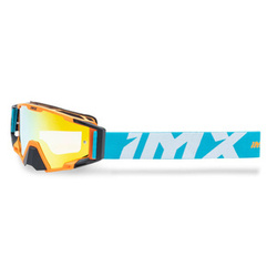 Gogle motocyklowe IMX Sand Orange Matt/Blue/White - Szyba Orange Iridium + Clear (2 Szyby W Zestawie)