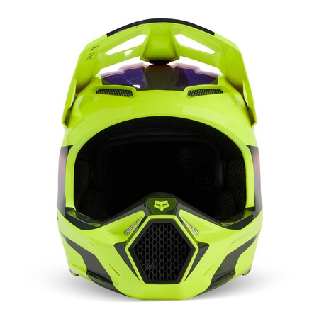 Kask cross offroad motocyklowy FOX V1 Flora Helmet żółty