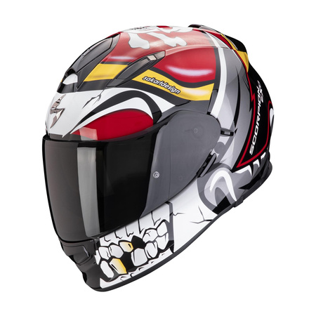 Kask motocyklowy SCORPION EXO-491 PIRATE RED czerwony biały
