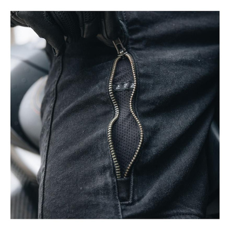 Jeansy motocyklowe Rebelhorn HAWK III Regular Fit czarne vintage