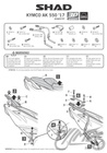 Stelaż kufra bocznego 3P motocyklowego SHAD do Kymco AK550