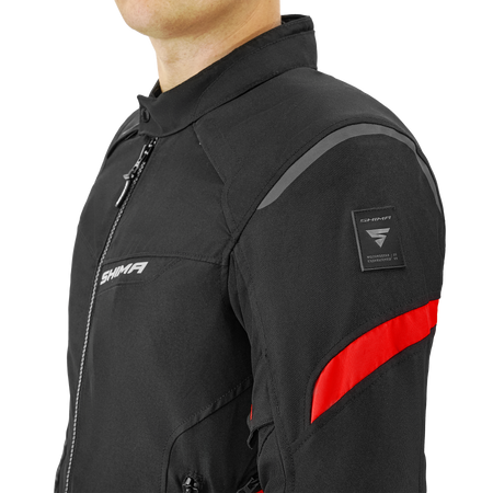 Kurtka motocyklowa tekstylna miejska/turystyczna Shima RUSH 2.0 czerwony