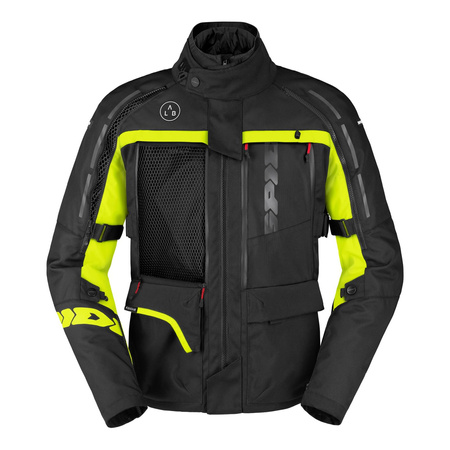 Kurtka motocyklowa tekstylna SPIDI 4 SEASON V3 YELLOW FLUO czarny żółty fluo