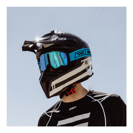 Gogle motocyklowe IMX Endurance Race - Szyba Iridium Blue + Clear (2 szyby w zestawie)