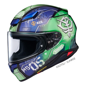 Kask integralny SHOEI NXR2 ZAKU I TC-11 zielony niebieski