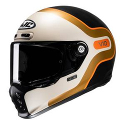 Kask motocyklowy integralny custom cruiser HJC V10 Grape czarny/brązowy