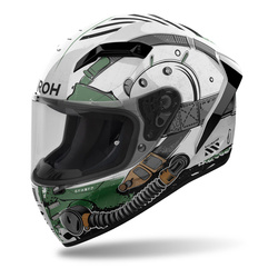 Kask motocyklowy AIROH CONNOR ALLIGATOR GLOSS zielony biały