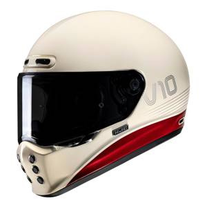 Kask motocyklowy integralny custom cruiser HJC V10 Tami biały/czerwony