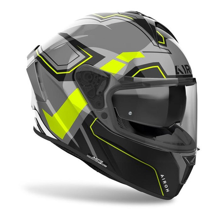 Kask motocyklowy AIROH SPARK 2 DART YELLOW GLOSS żółty fluo szary czarny