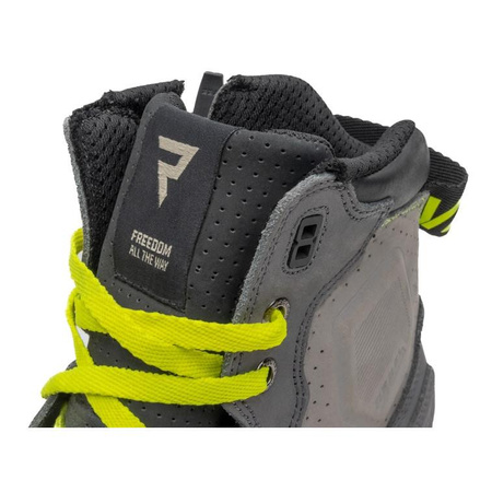 Buty motocyklowe trampki Rebelhorn VANDAL szary-czarny-żółty fluo