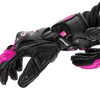 Rękawice motocyklowe damskie SHIMA RS-3 LADY PINK czarny różowy