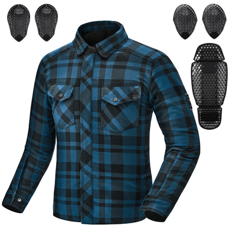 Koszula motocyklowa tekstylna miejska Shima RENEGADE 2 niebieski