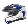 Kask motocyklowy SCHUBERTH E2 ECE ATLAS BLUE biały niebieski czerwony
