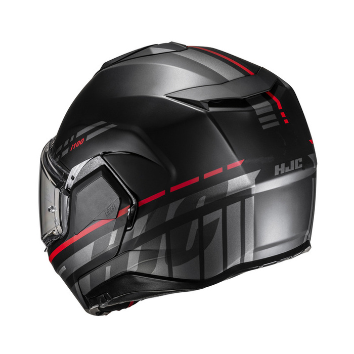 Kask motocyklowy szczękowy HJC I100 Sysma czarny/czerwony