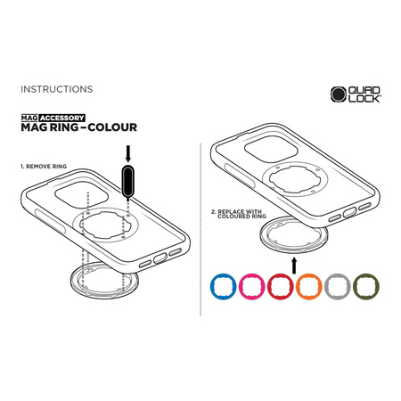 Pierścień do case QUAD LOCK MAG BLACK czarny