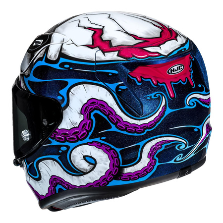 Kask motocyklowy integralny HJC RPHA 12 Kraken biały/niebieski