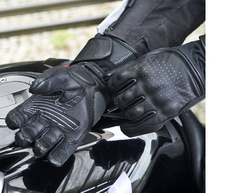 Damskie rękawice motocyklowe skórzane miejskie Shima MONDE czarny