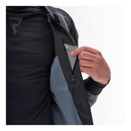 Kurtka motocyklowa skórzana Rebelhorn VELOCE czarny-biały