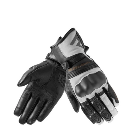 Damskie rękawice motocyklowe miejskie/turystyczne Rebelhorn PATROL czarny-szary