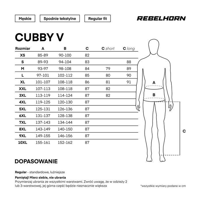 Spodnie motocyklowe REBELHORN Cubby V (Krótka nogawka)