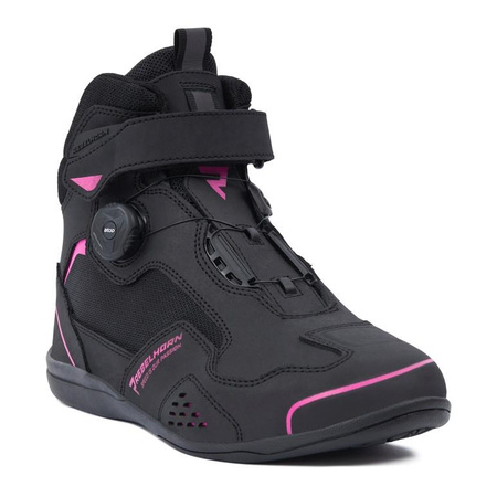 Damskie buty krótkie motocyklowe miejskie/turystyczne Rebelhorn SPARK II czarny-różowy