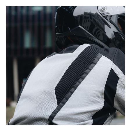 Kurtka motocyklowa tekstylna Rebelhorn SCANDAL II srebrny-czarny