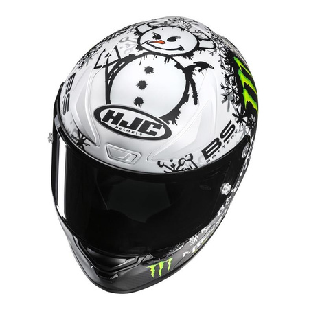 Kask integralny HJC RPHA 1 V2 CARBON QUARTARARO SNOW DIABLO REPLICA BLACK/WHITE czarny biały