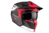 Kask motocyklowy MT STREETFIGHTER SV S TOTEM MATT PEARL RED czerwony szary czarny