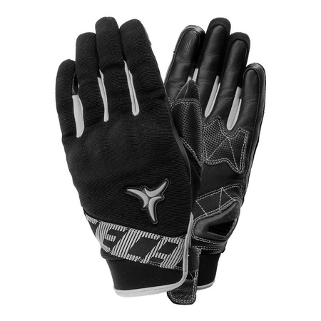 Rękawice motocyklowe damskie SECA X-STRETCH LADY TITANIUM czarny grafitowy szary