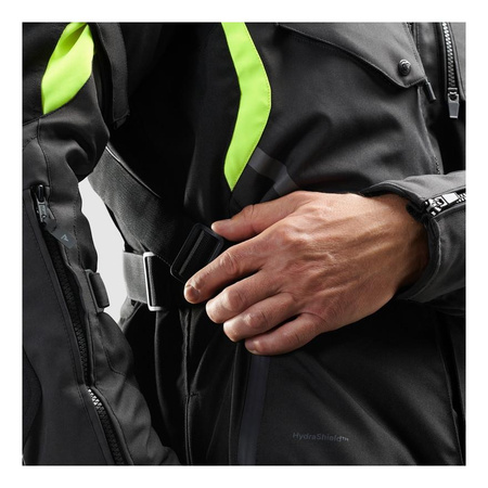 Kurtka motocyklowa tekstylna Rebelhorn HIKER IV czarny-antracyt-żółty fluo