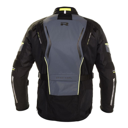 Kurtka motocyklowa RICHA INFINITY II FLARE FLUO czarny grafitowy żółty fluo