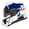 Kask motocyklowy SCHUBERTH C5 ECE GLOBE BLUE biały niebieski czerwony