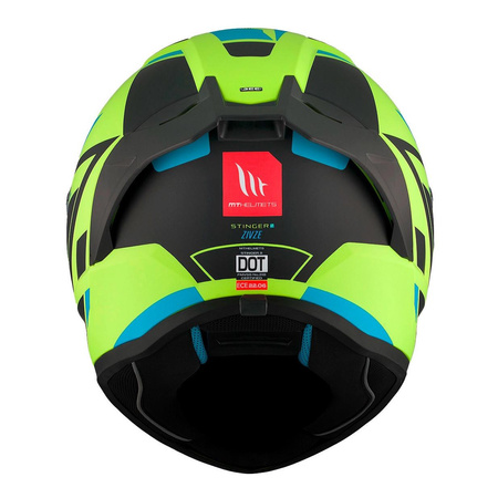 Kask motocyklowy MT STINGER 2 ZIVZE MATT BLACK/FLUO czarny żółty fluo niebieski