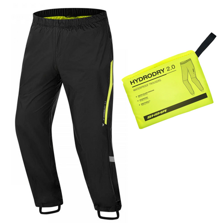 Przeciwdeszczowe odblaskowe spodnie motocyklowe Shima HYDRODRY 2.0 czarny unisex