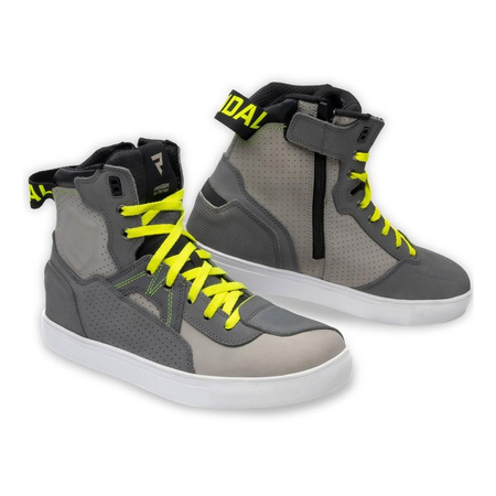 Buty motocyklowe trampki Rebelhorn VANDAL szary-czarny-żółty fluo