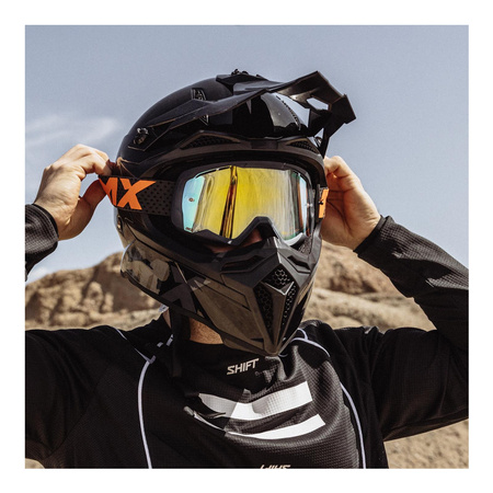 Gogle motocyklowe IMX Endurance Flip - Szyba Iridium Gold + Clear (2 szyby w zestawie)