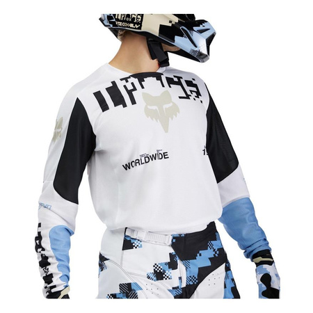 Bluza motocyklowa cross FOX 180 DIGI IMAGE WHITE biały