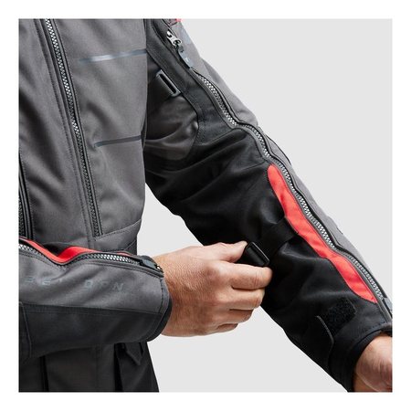 Kurtka motocyklowa tekstylna Rebelhorn CUBBY V czarny-antracyt-żółty fluo