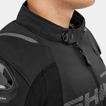 Kurtka motocyklowa tekstylna miejska/sportowa Shima SOLID 2.0 czarny/biały