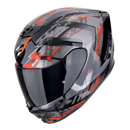 Kask motocyklowy SCORPION EXO-391 CLUTTER BLACK/RED czarny czerwony