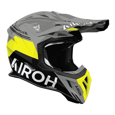 Kask cross AIROH AVIATOR ACE 2 FURY YELLOW GLOSS szary żółty czarny