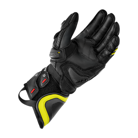 Rękawice motocyklowe sportowe skórzane Shima RS-3 fluo