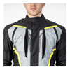 Kurtka motocyklowa tekstylna OZONE TOUR III czarna szary żółty fluo