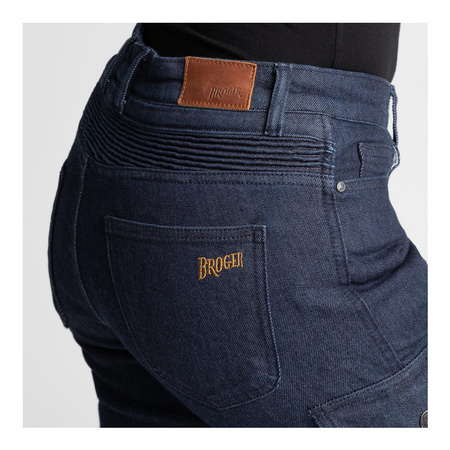 Spodnie jeans damskie BROGER OHIO RAW NAVY granatowy