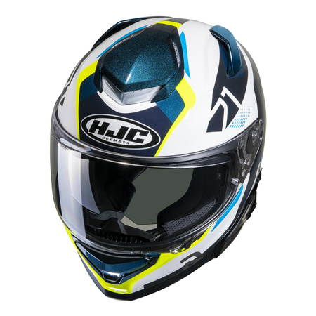 Kask motocyklowy integralny HJC RPHA 71 Hapel niebieski/żółty