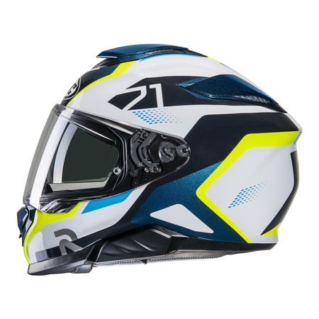 Kask motocyklowy integralny HJC RPHA 71 Hapel niebieski/żółty