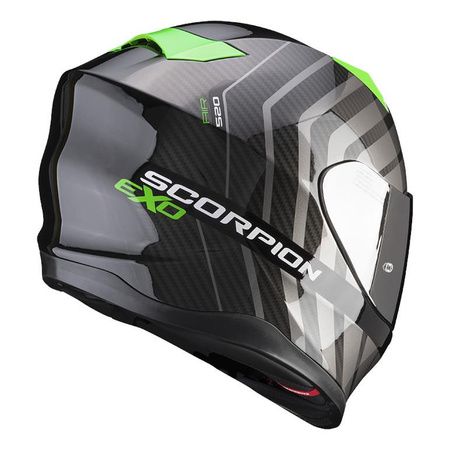 Kask motocyklowy SCORPION EXO-520 AIR SHADE BLACK/GREEN czarny szary zielony