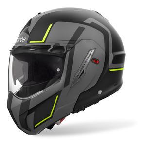 Kask motocyklowy AIROH MATHISSE II GENIUS YELLOW MATT żółty fluo szary czarny