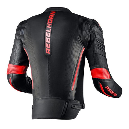 Kurtka motocyklowa skórzana Rebelhorn VANDAL czarny-czerwony